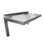 Полиця однорівнева  з нержавіючої сталі 1200х300х250, борт позаду.